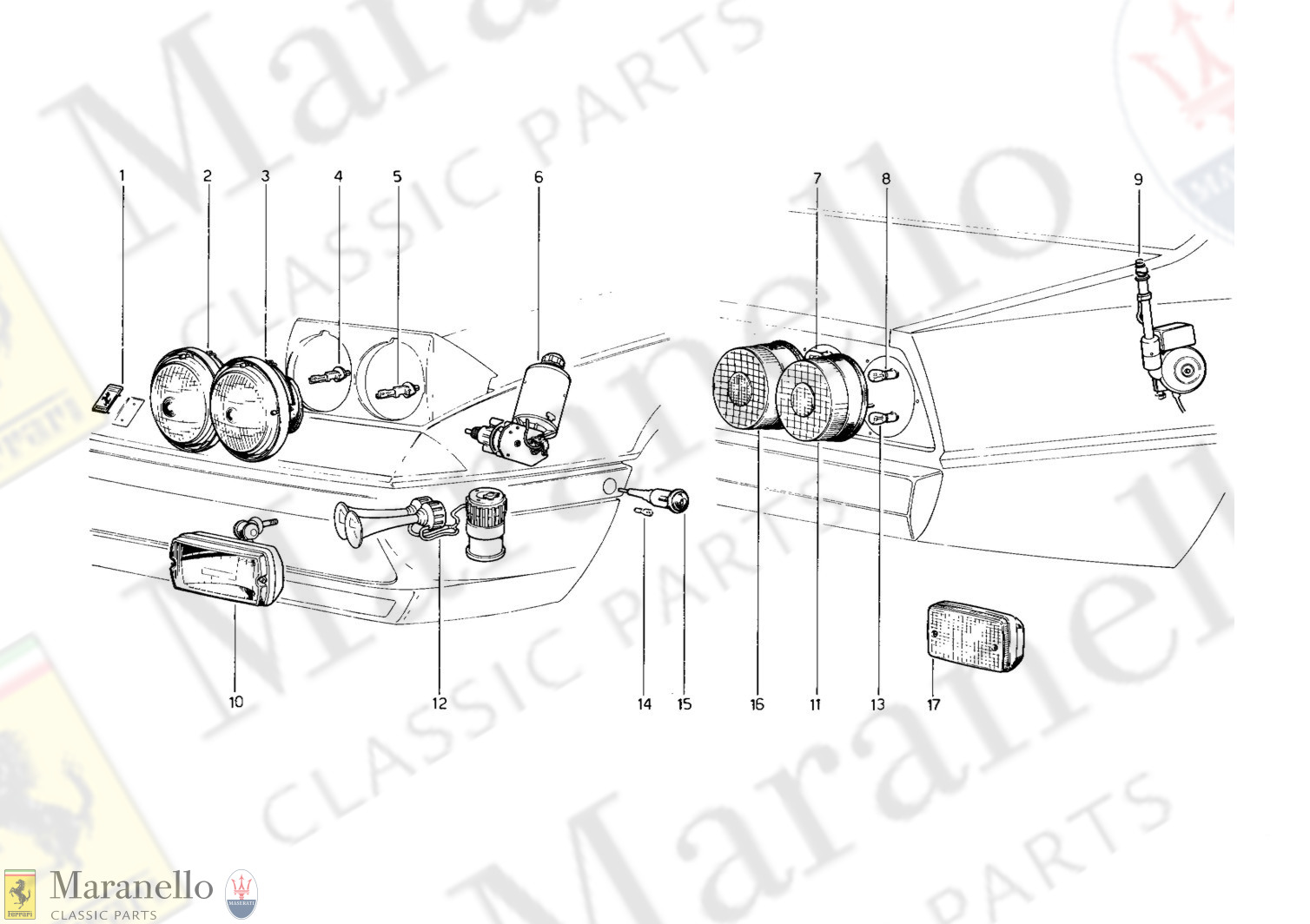 101 - Front And Rear Lights, Horns And Arial