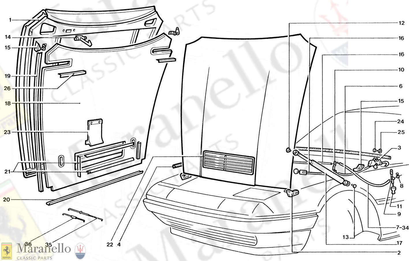 205 - Bonnet Components