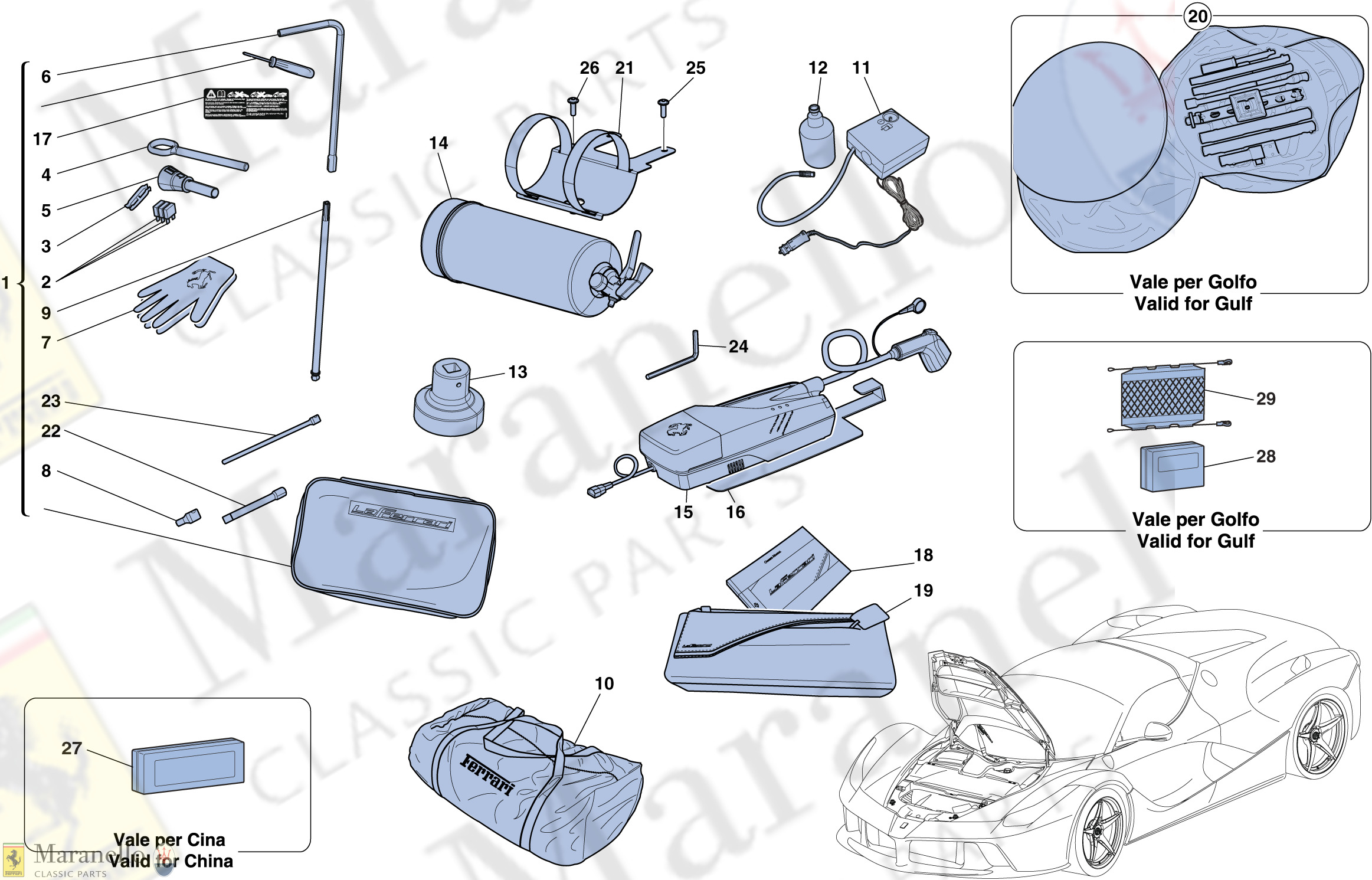 044 - Front Compartment And Tools Supplied With Vehicle