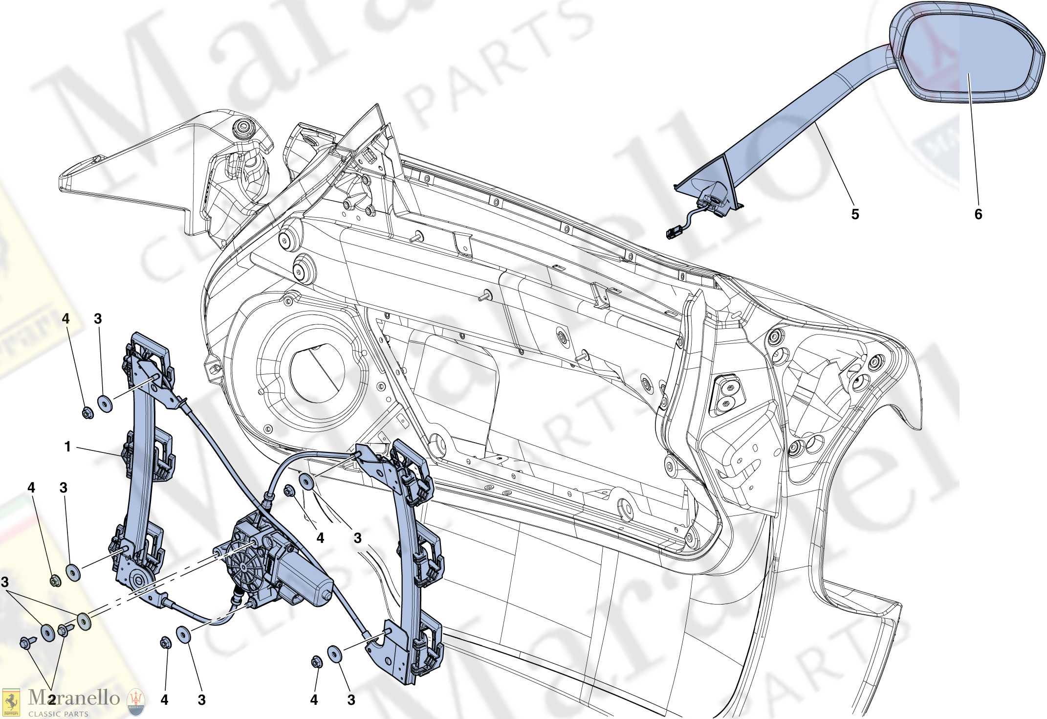 114 - Doors - Power Window And Rear View Mirror