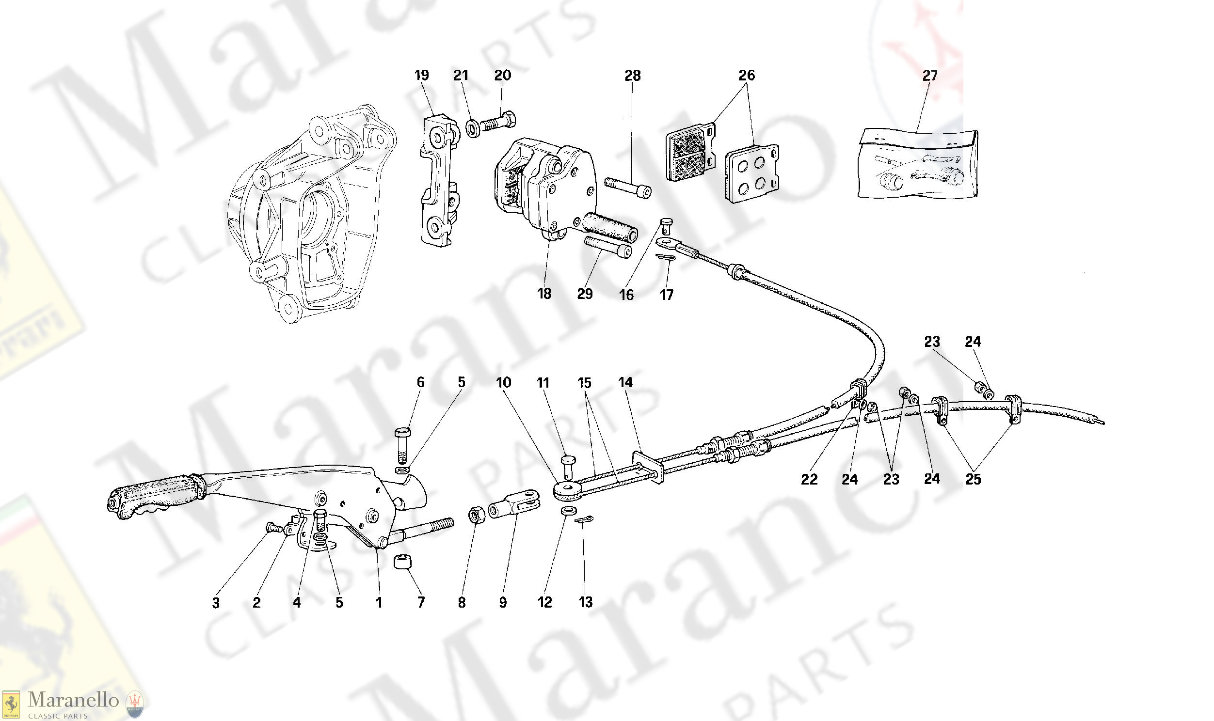 042 - Hand-Brake Control And Caliper