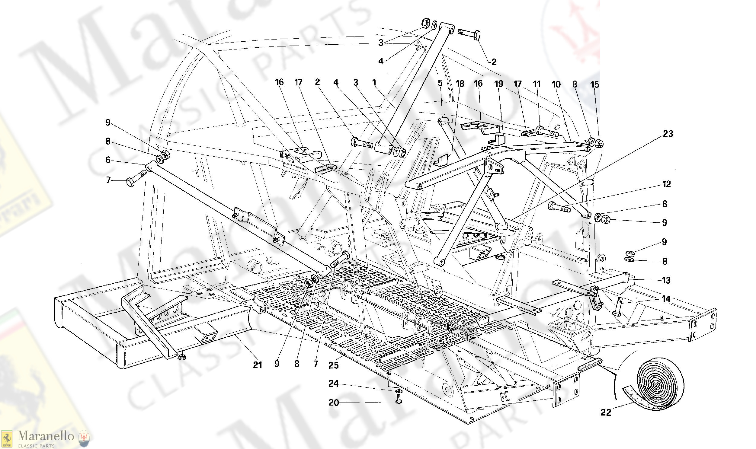 103 - Frame - Rear Part -Valid For Cars With Catalyst-