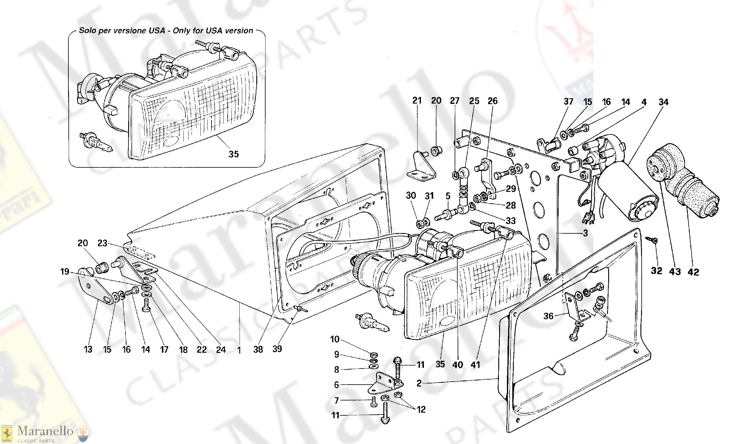 113 - Device For Lifting The Head Lamps