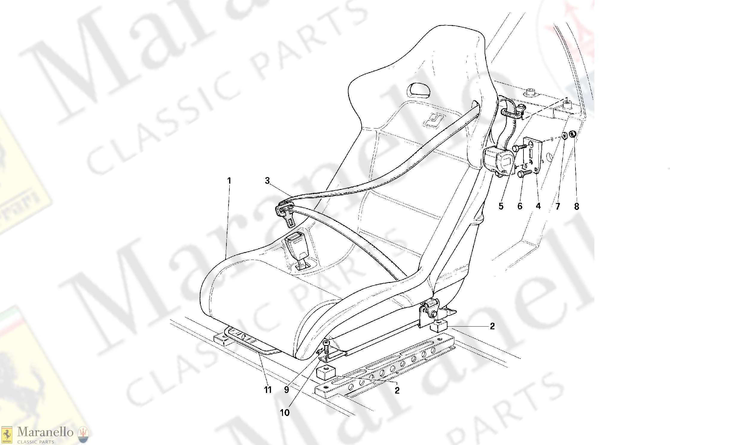 116 - Seats - Safety Belts -Not For Usa-