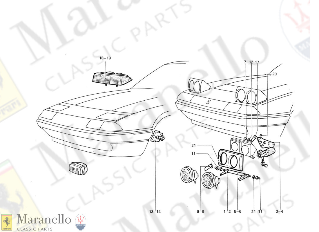 228 - Front Lights And Headlight Lifting Devices