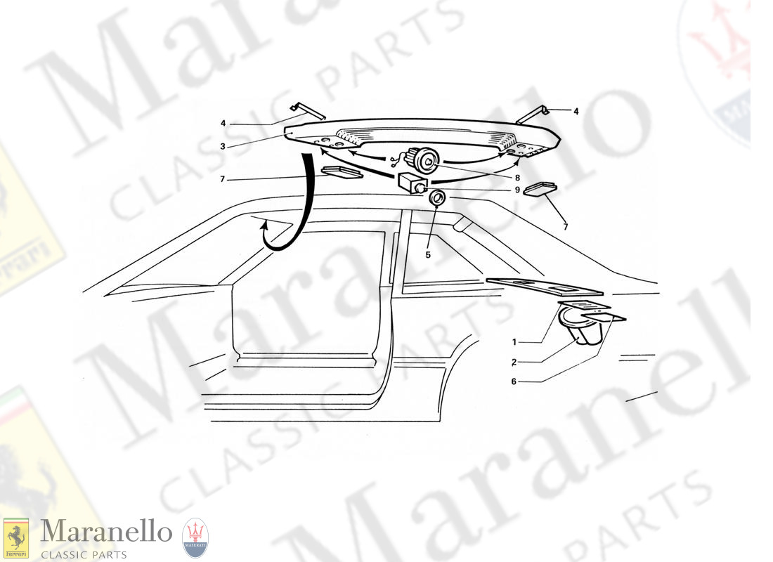 221 - Roof Lining And Rear Shelf