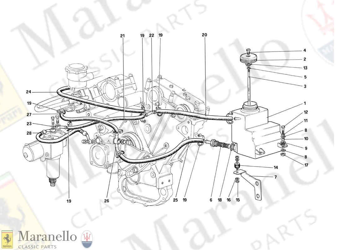 044 - Power Steering Oil Tank - Oil Pneumatic Self Levelling Device