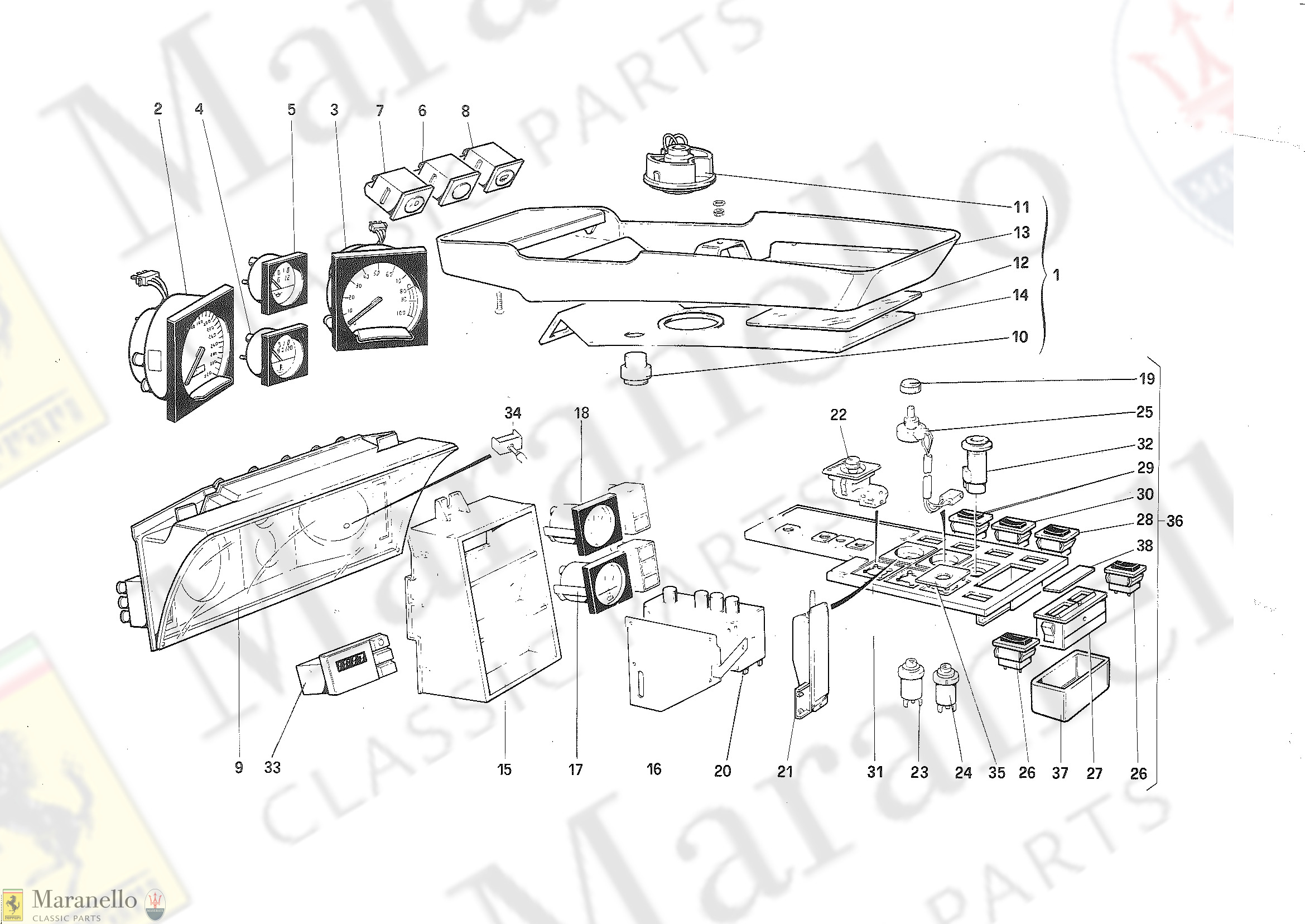 118A - Instruments and Passenger Compartment (For US Version MY 1987)