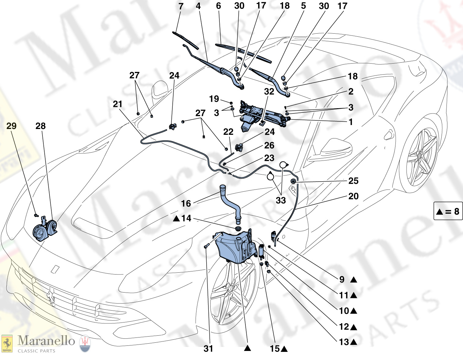 131 - Windscreen Wiper, Windscreen Washer And Horns