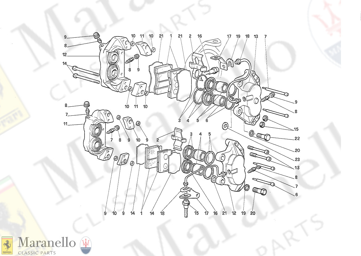 038 - Front & Rear Brake Calipers (Apr89)