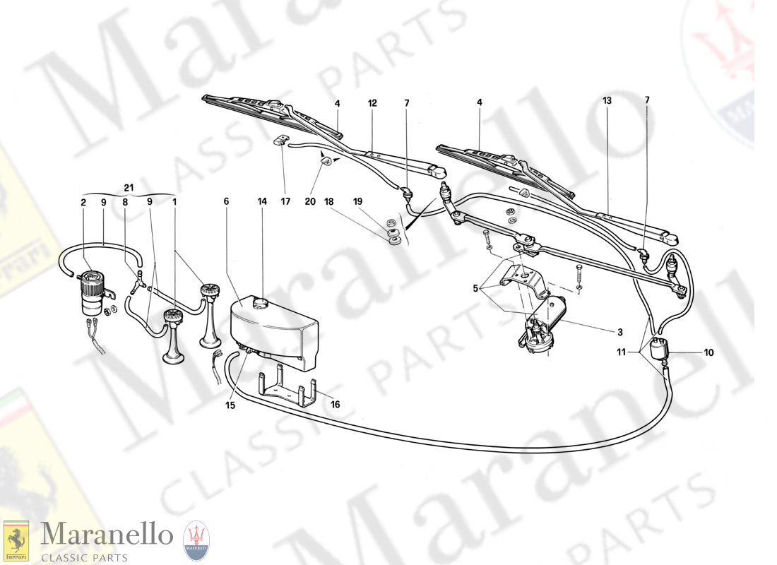 124 - Windshield Wiper, Washer And Horns