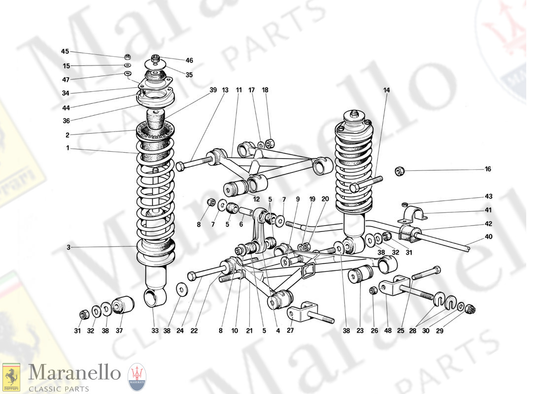 045 - Rear Suspension - Wishbones And Shock Absorbers