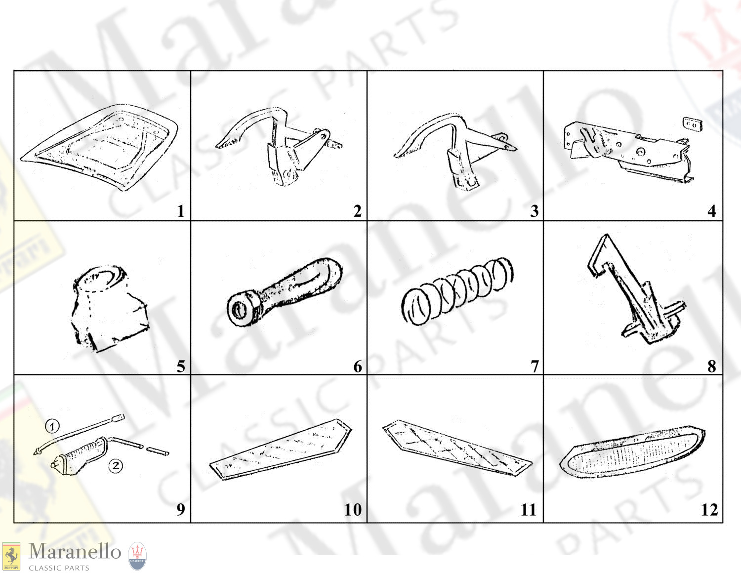 205A - Bonnet Components