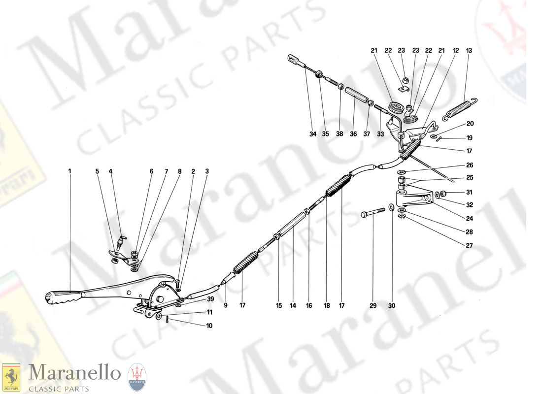 033 - Hand - Brake Control (Valid Only For Lhd Up To Chassis No. 43011)