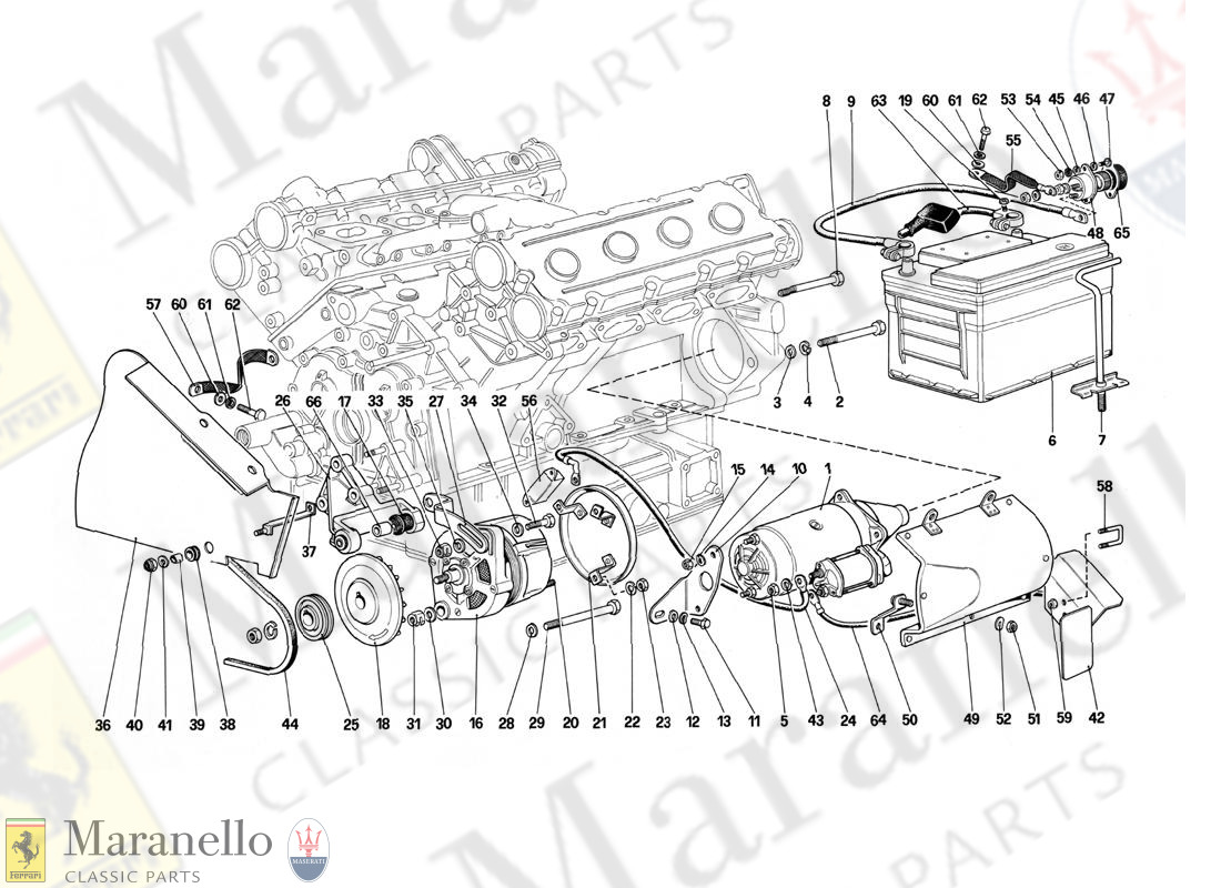 044 - Electric Generating System - (Engine With Single Belt)