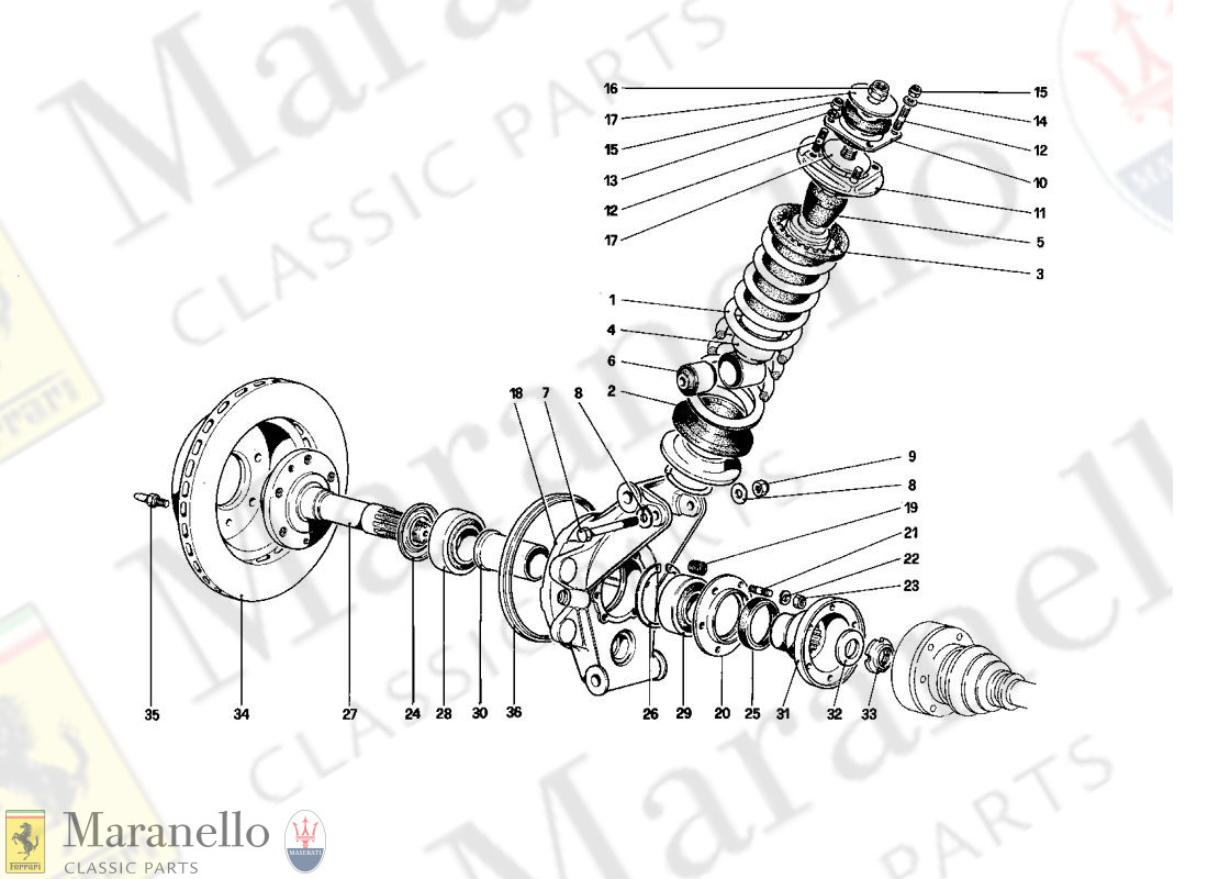 039 - Rear Suspension - Shock Absorber And Brake Disc