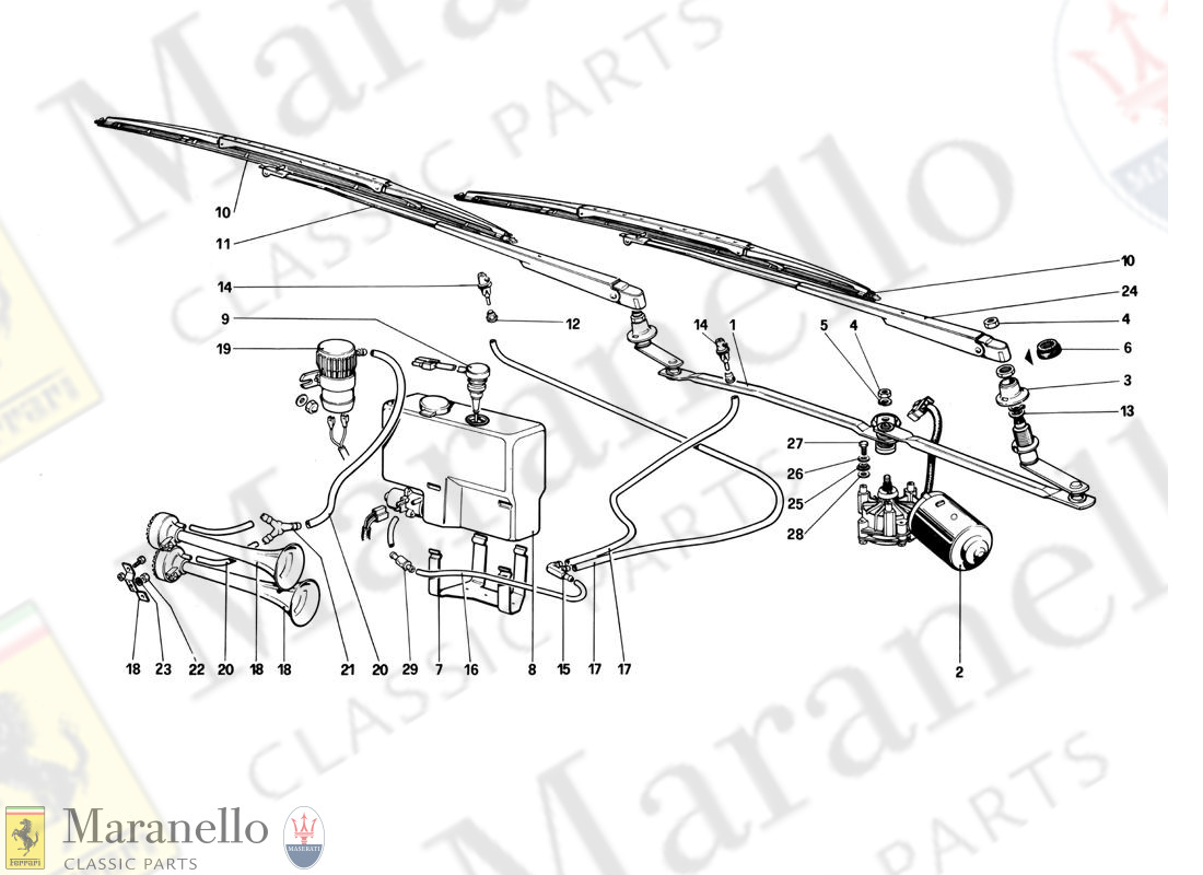 121 - Windshield Wiper - Washer And Horn