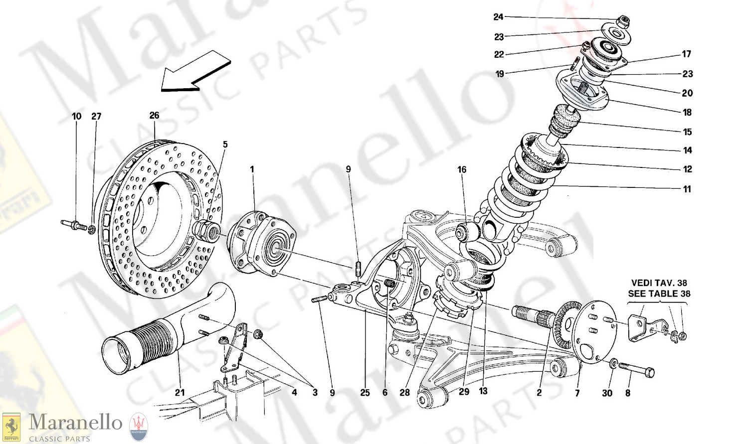 045 - Front Suspension - Shock Absorber And Brake Disc