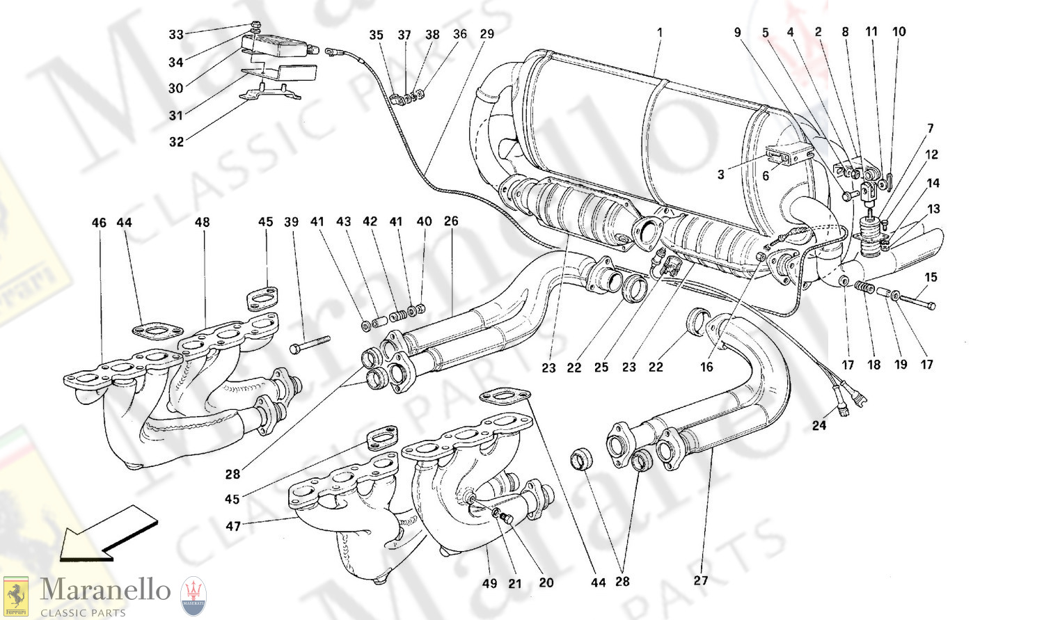 018 - Exhaust System -Not For Usa, Cdn, Aus, Ch