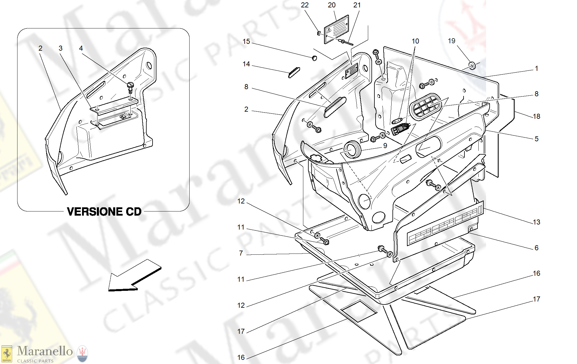 110 - Front Compartment Trims