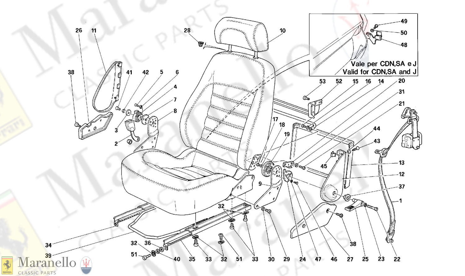 117 - Seats And Safety Belts -Not For Usa