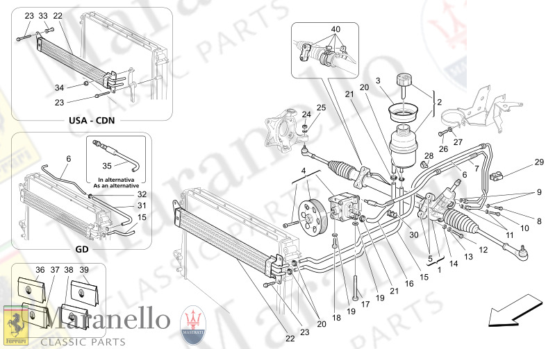 M5.10 - 1 STEERING RACK AND HYDRAULIC STEERING PUMP