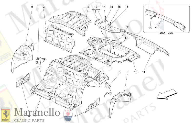 C9.05 - 1 REAR STRUCTURAL FRAMES AND SHEET PANELS