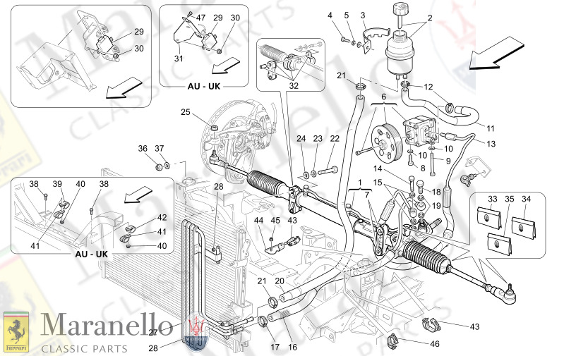 05.10 - 1 STEERING RACK AND HYDRAULIC STEERING PUM