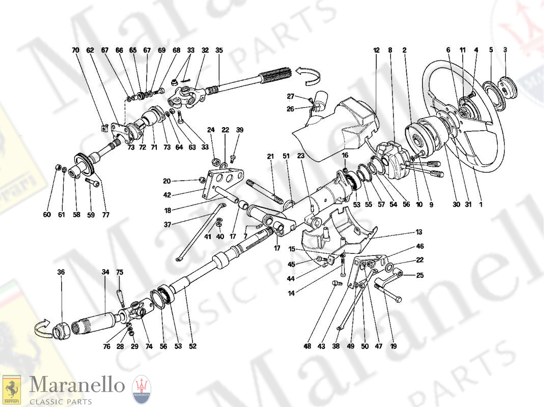 043 - Steering Column (Starting From Car No. 75997 To Car No. 80422)