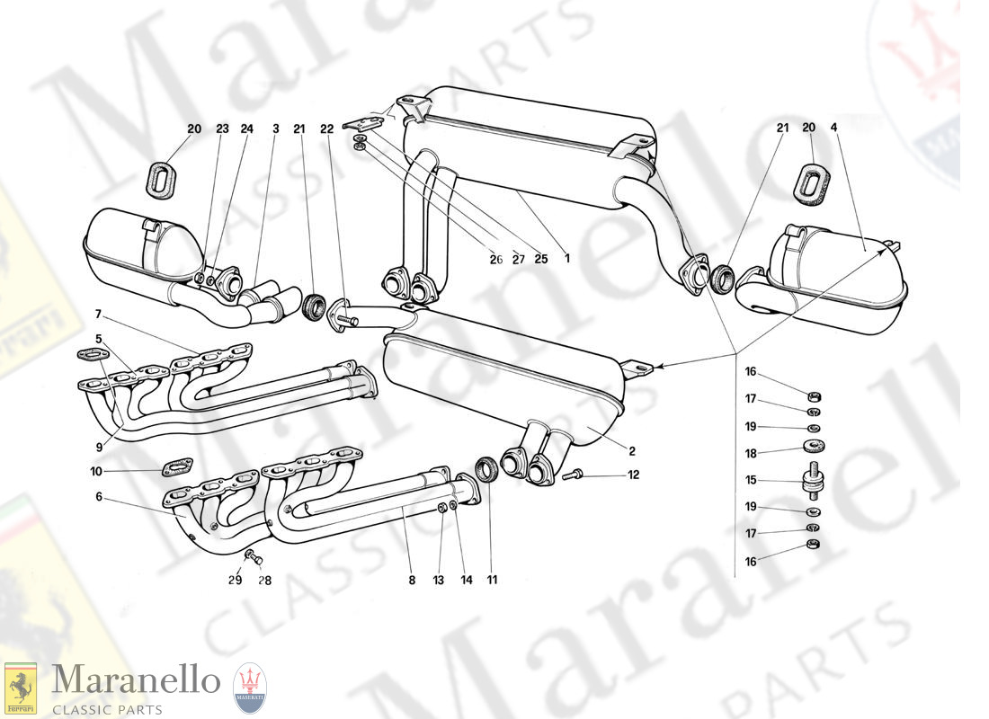 019 - Exhaust System (For B1 - RHD1 Version)