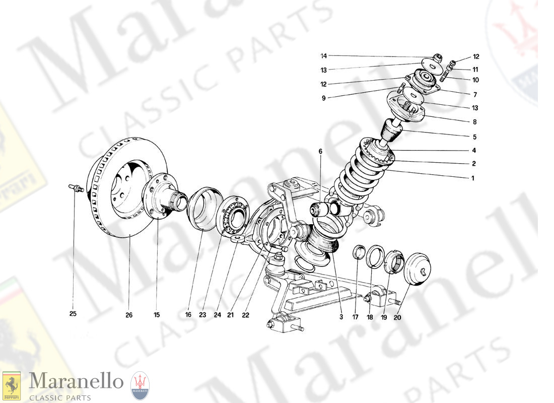 033 - Front Suspension - Shock Absorber And Brake Disc