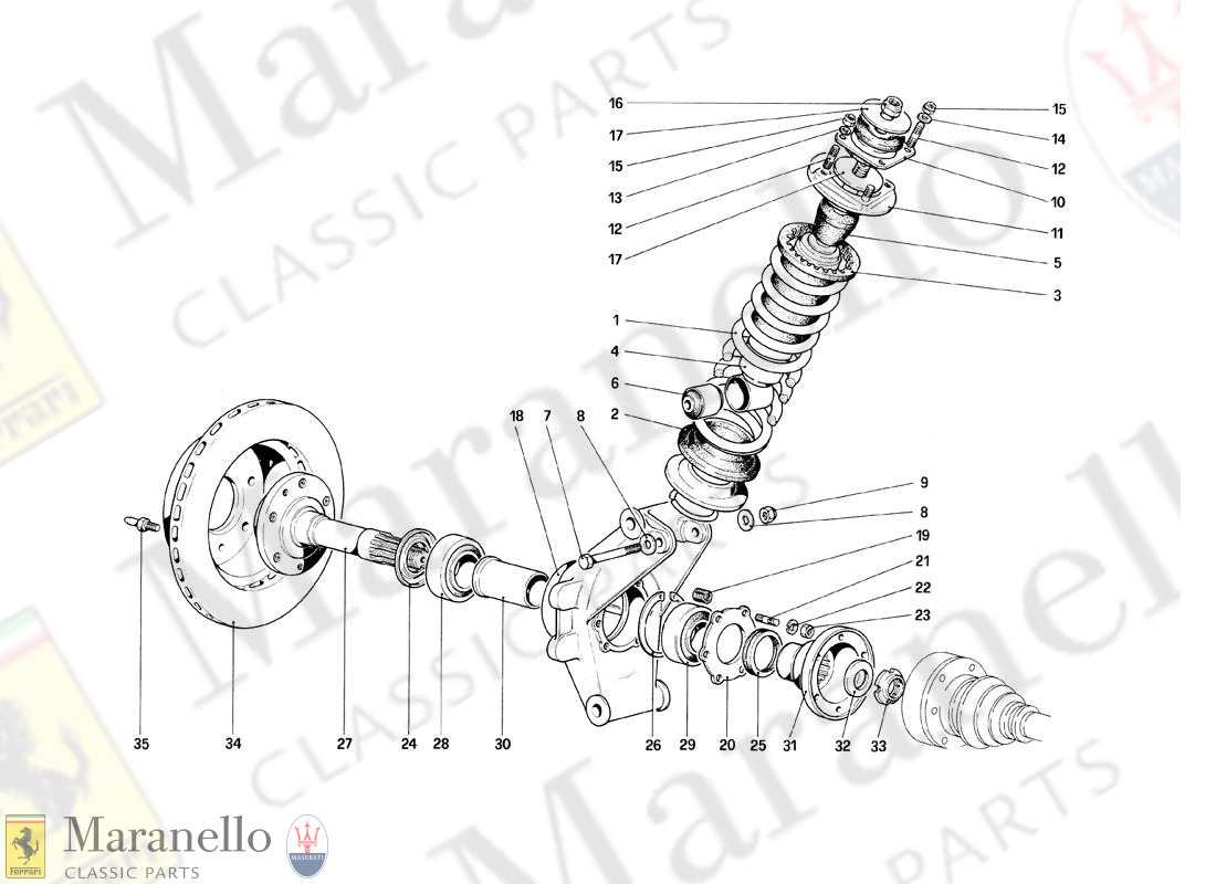 035 - Rear Suspension - Shock Absorber And Brake Disc