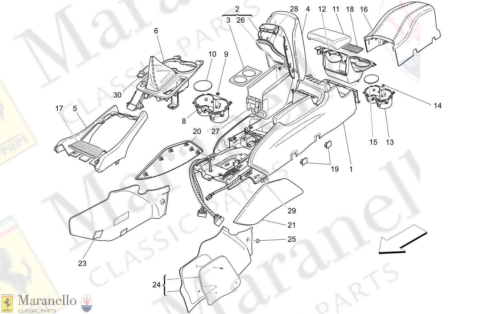 09.51 - 11 - 0951 - 11 Accessory Console And Centre Console