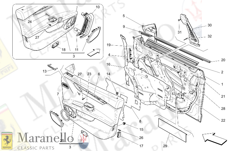 09.30 - 2 FRONT DOORS TRIM PANELS