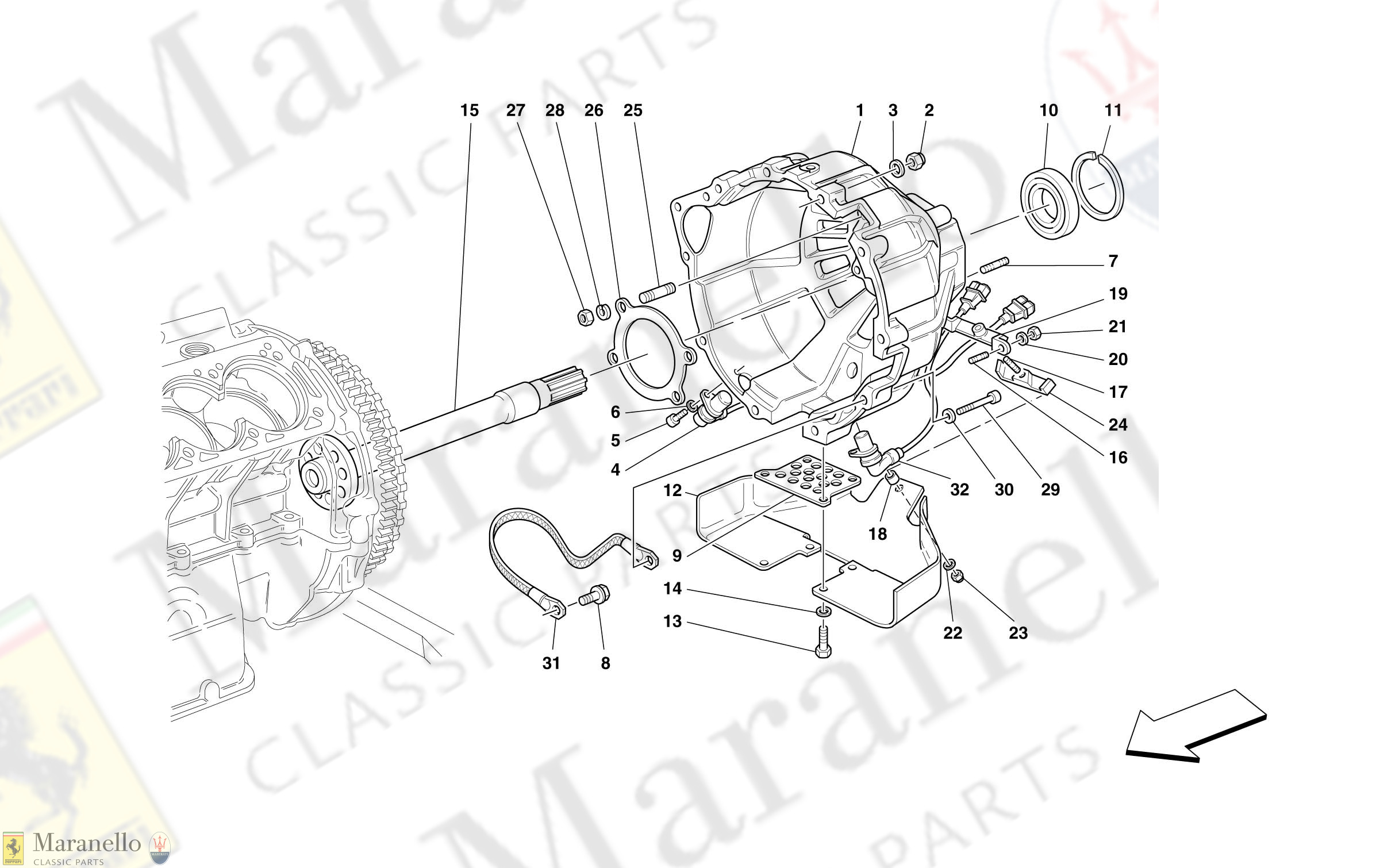 030 - Clutch Housing -Valid For 456M Gta-