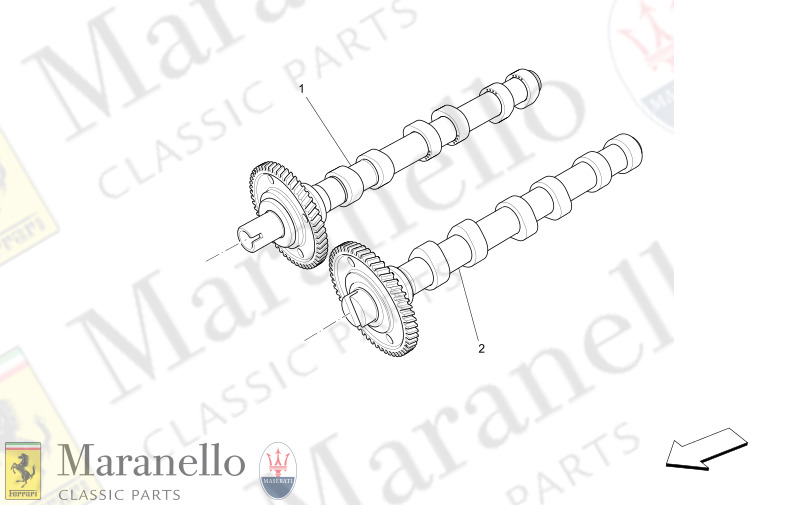 01.22 - 3 RH CYLINDER HEAD CAMSHAFTS