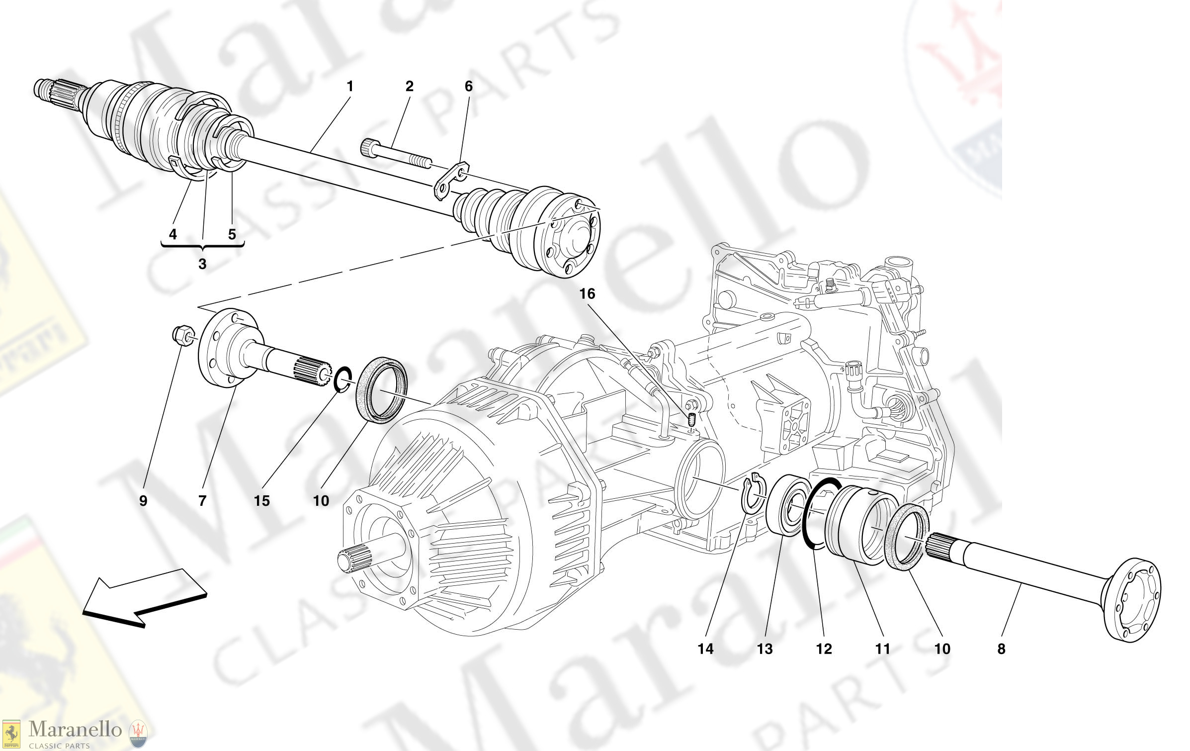 042 - Flanges And Axle Shaft -Valid For 456M Gta-