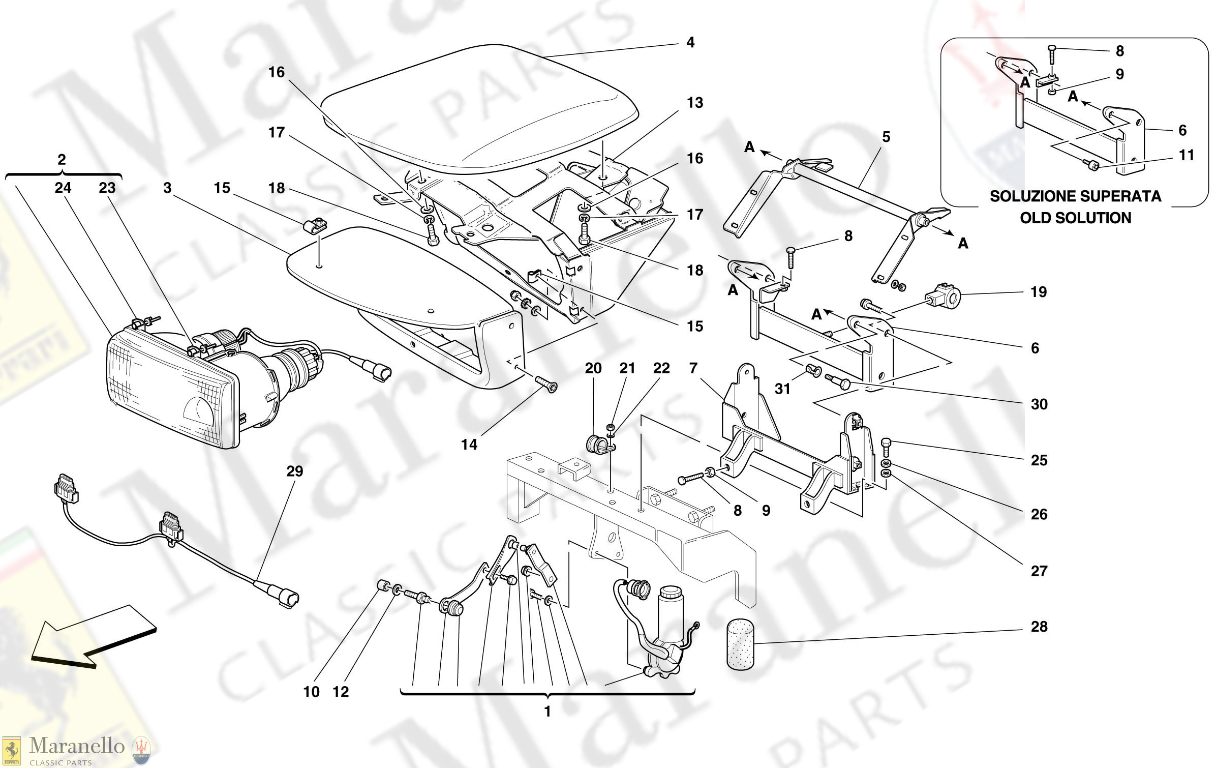 128 - Lights Lifting Device And Headlights