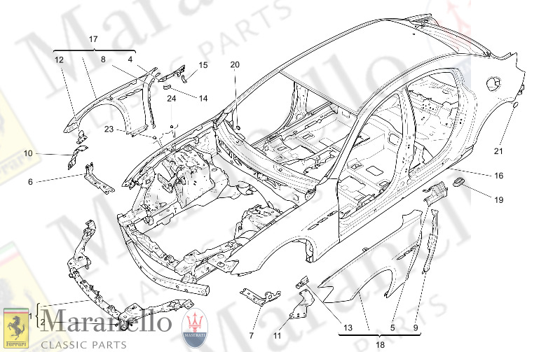 09.00 - 1 BODYWORK AND FRONT OUTER TRIM PANELS