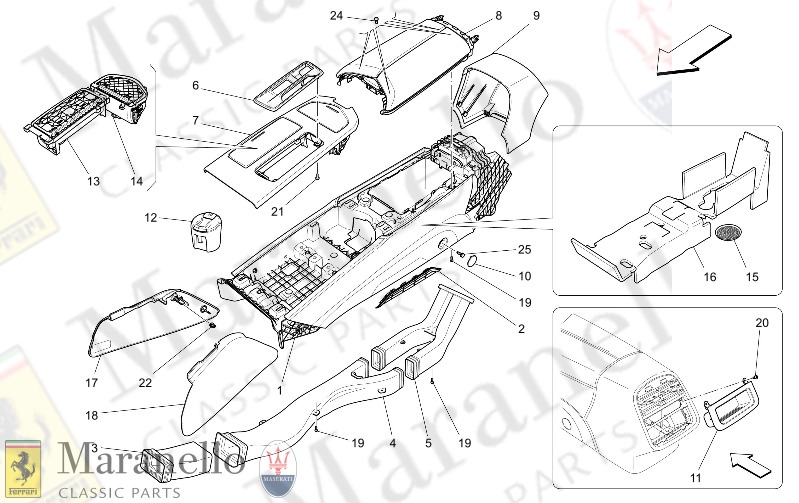 09.51 - 1 ACCESSORY CONSOLE AND CENTRE CONSOLE