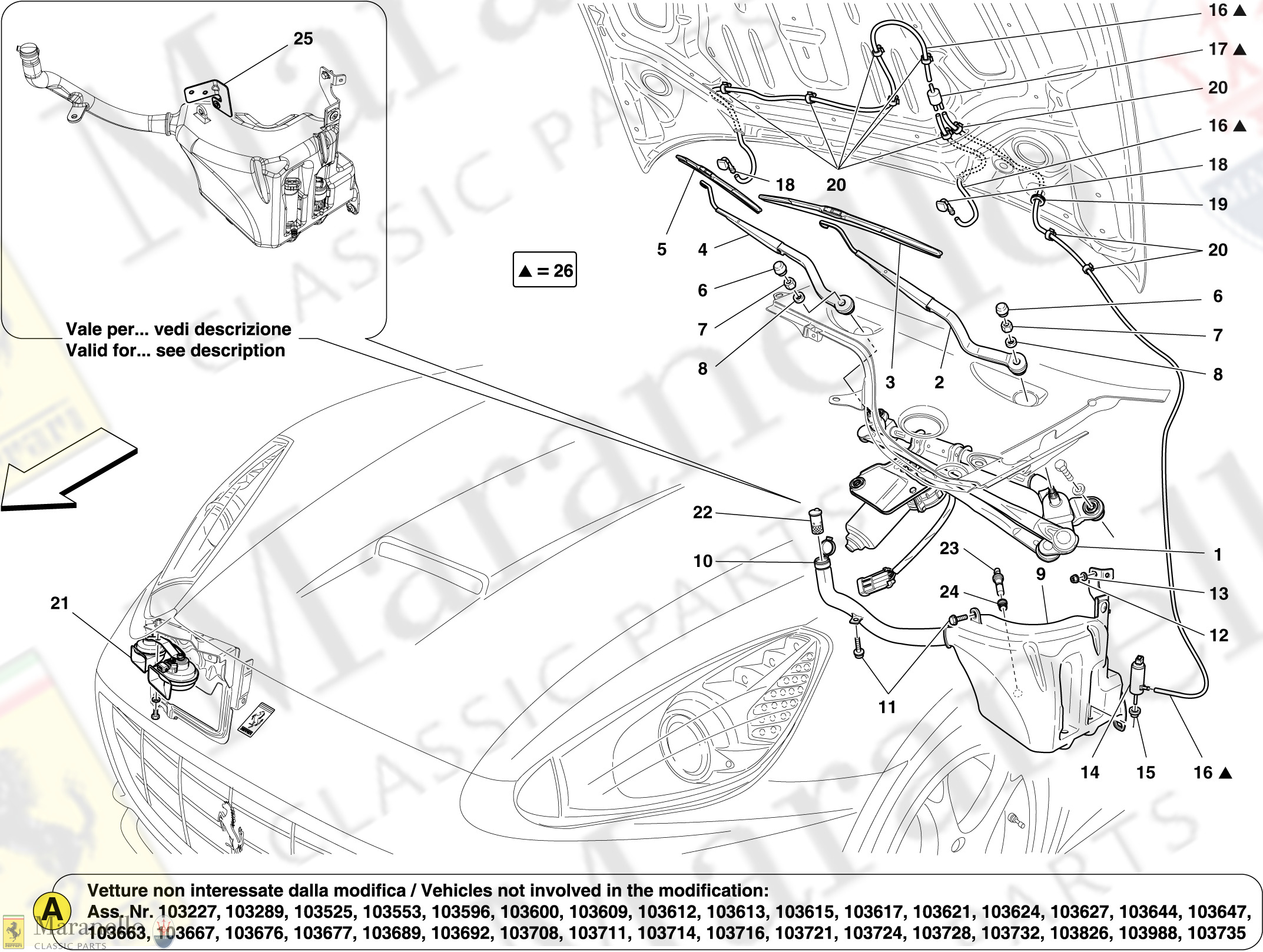 156 - Windscreen Wiper, Windscreen Washer And Horns