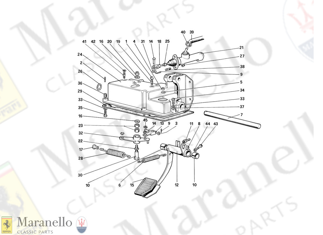 053 - Pedal Board - Clutch Control (For Car Without Antiskid System – RHD)