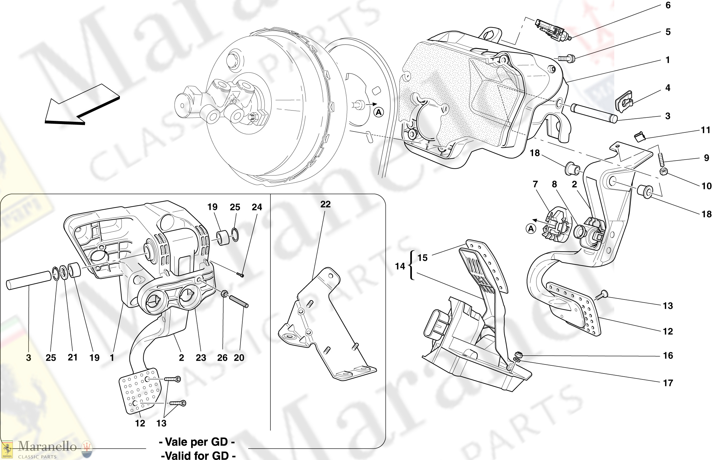 035 - COMPLETE PEDAL BOARD ASSEMBLY -Applicable for DCT gearbox-