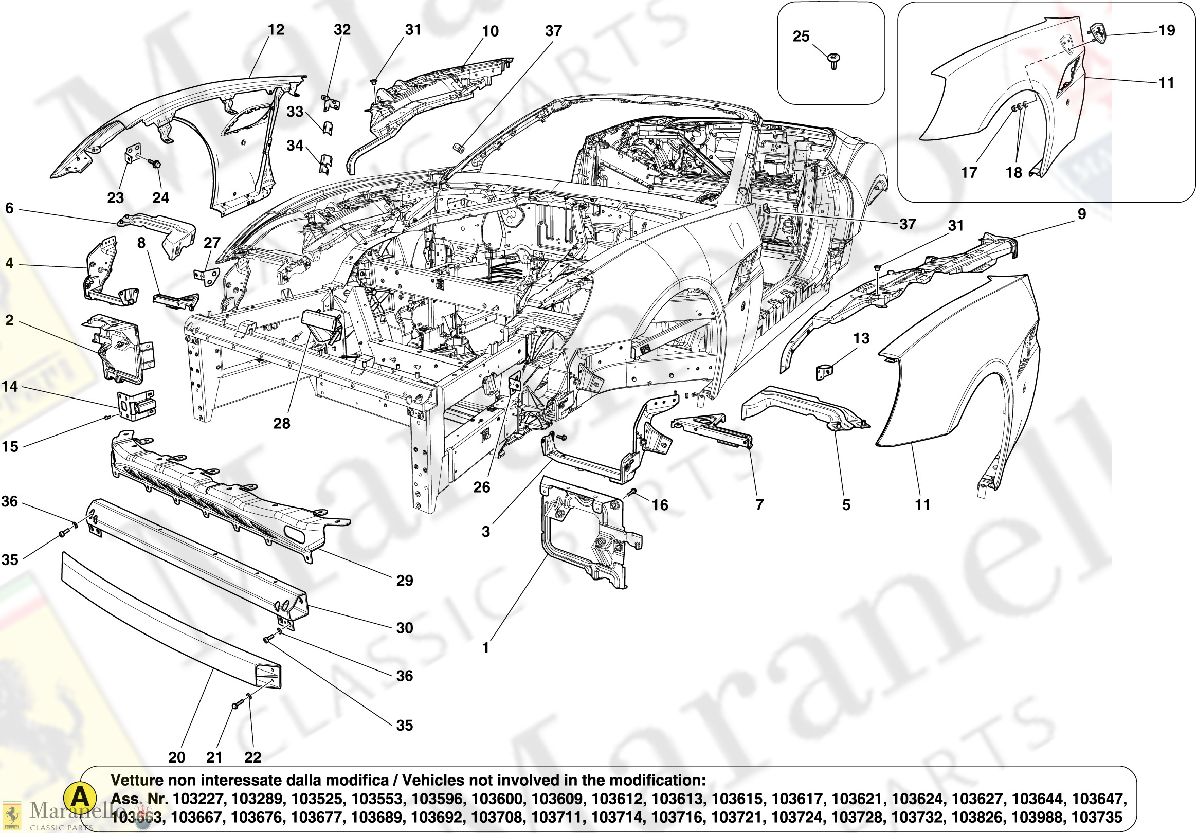 Ferrari part 83960000 - Tow Hook Bracket