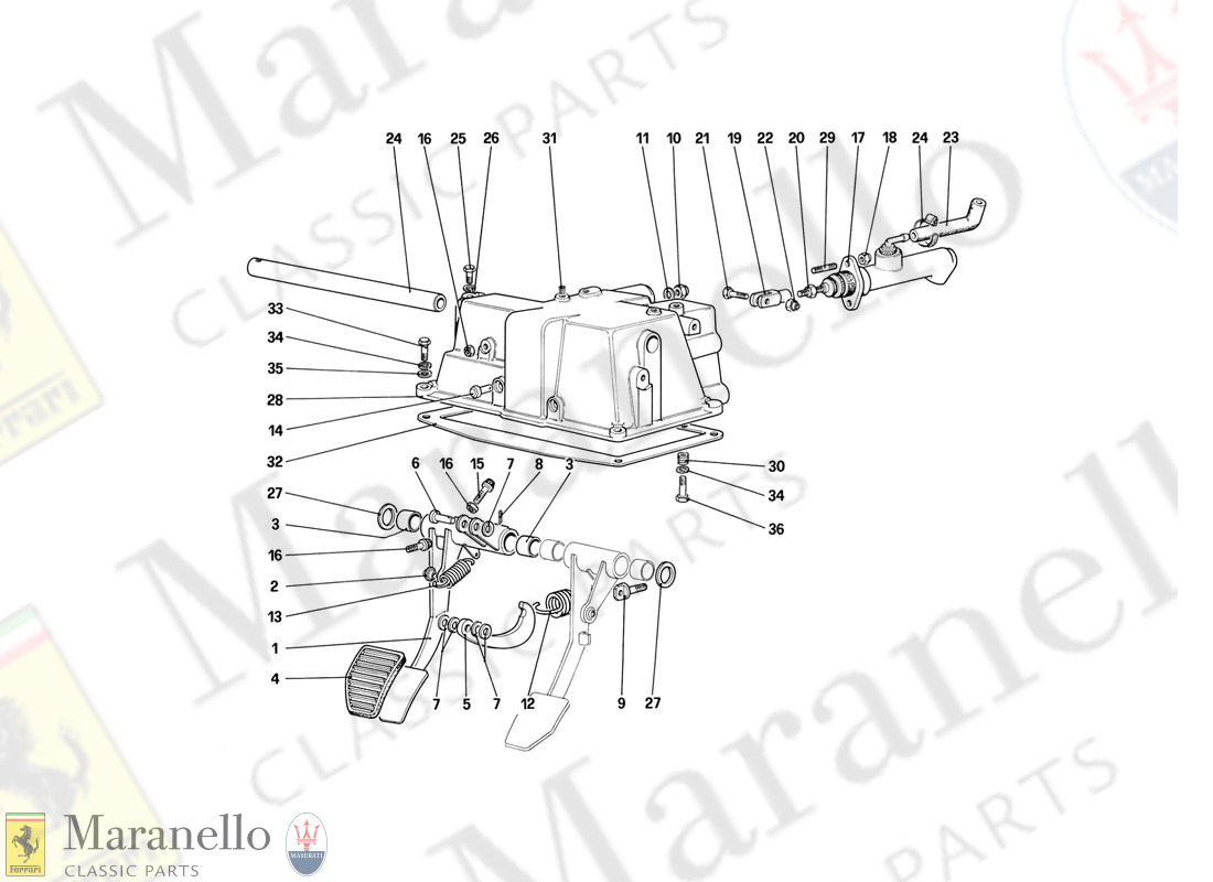 054 - Pedal Board - Clutch Control (For Car With Antiskid System – RHD)