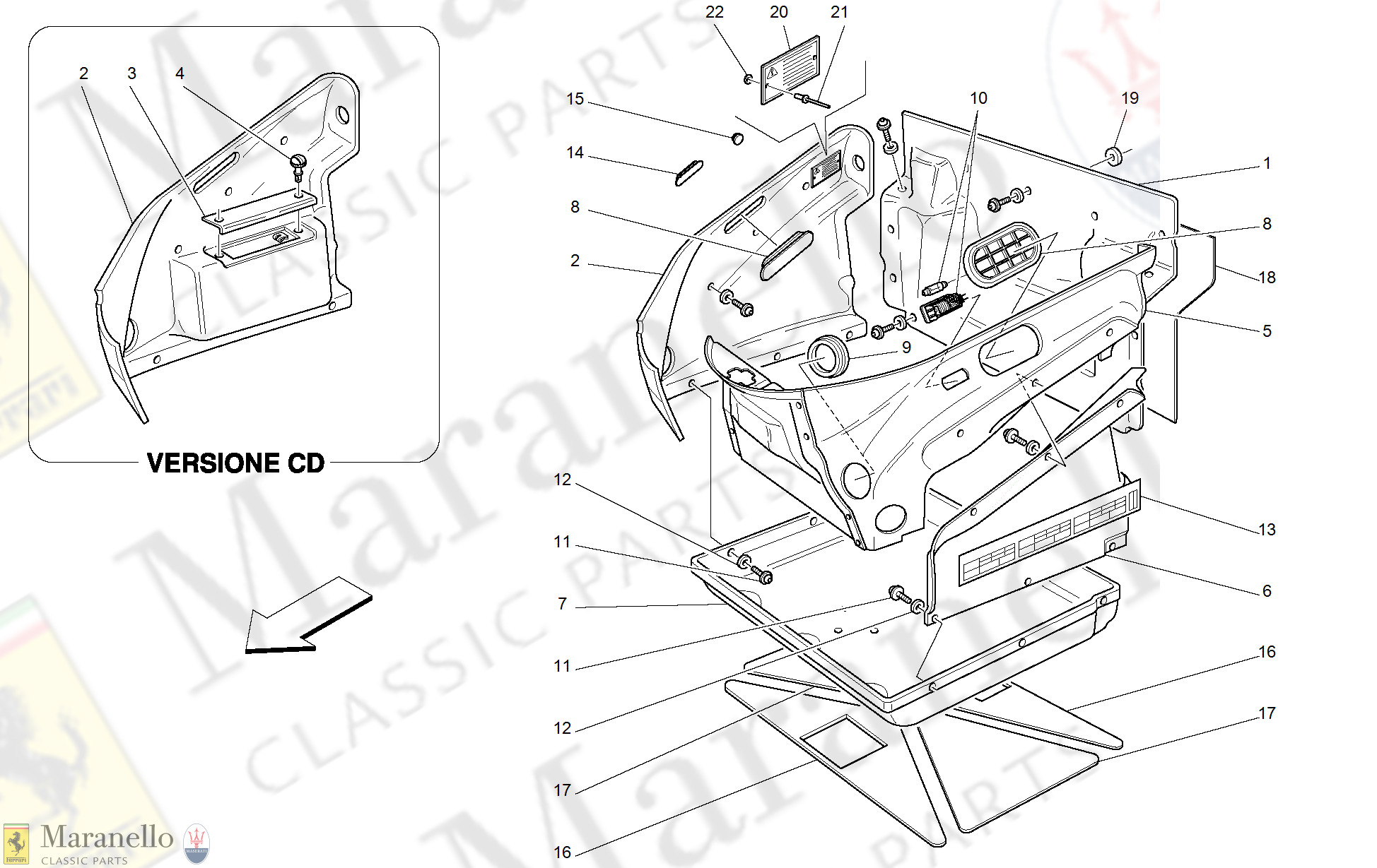 109 - Front Compartment Trims