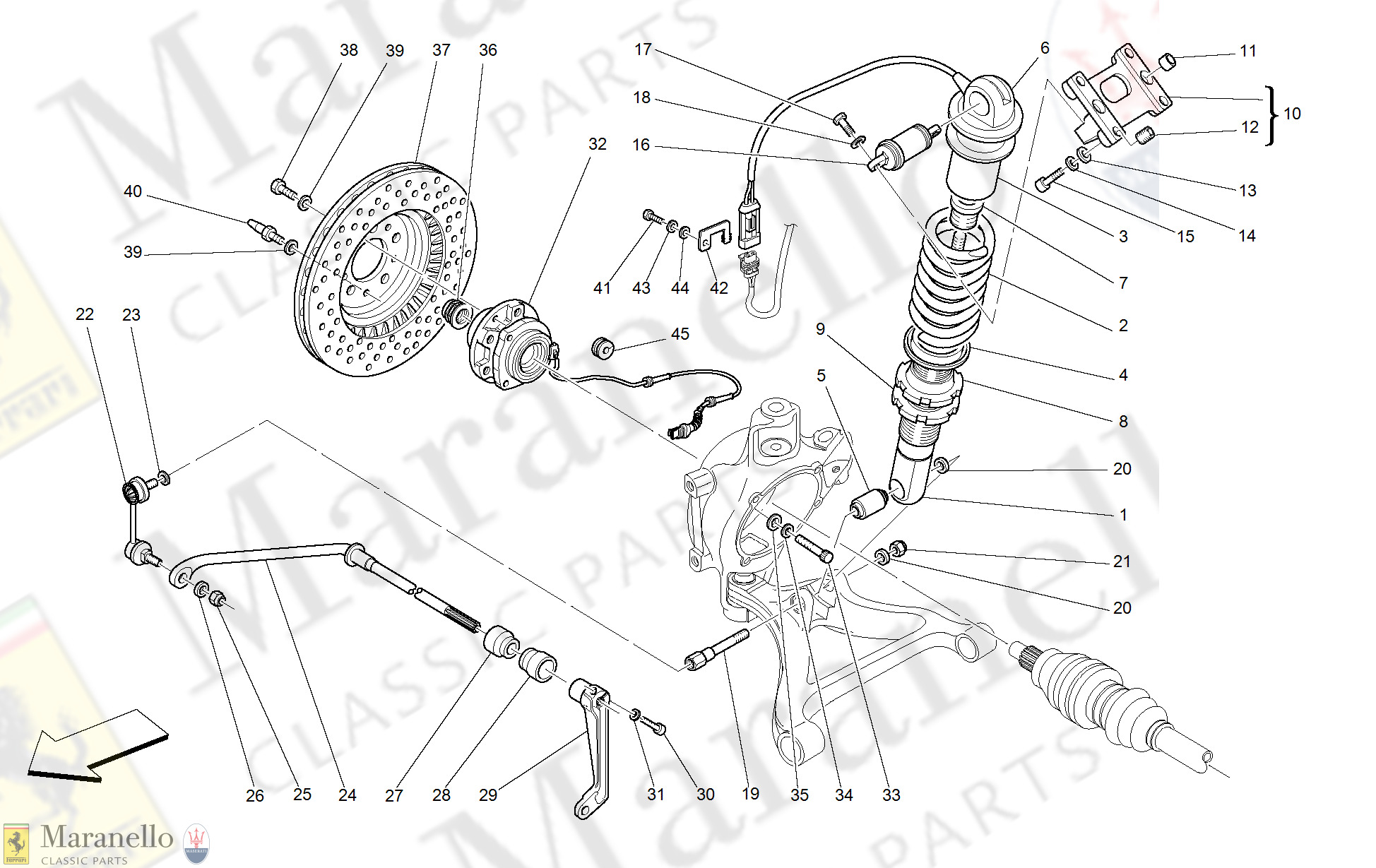 051 - Rear Suspension - Shock Absorber And Brake Disc