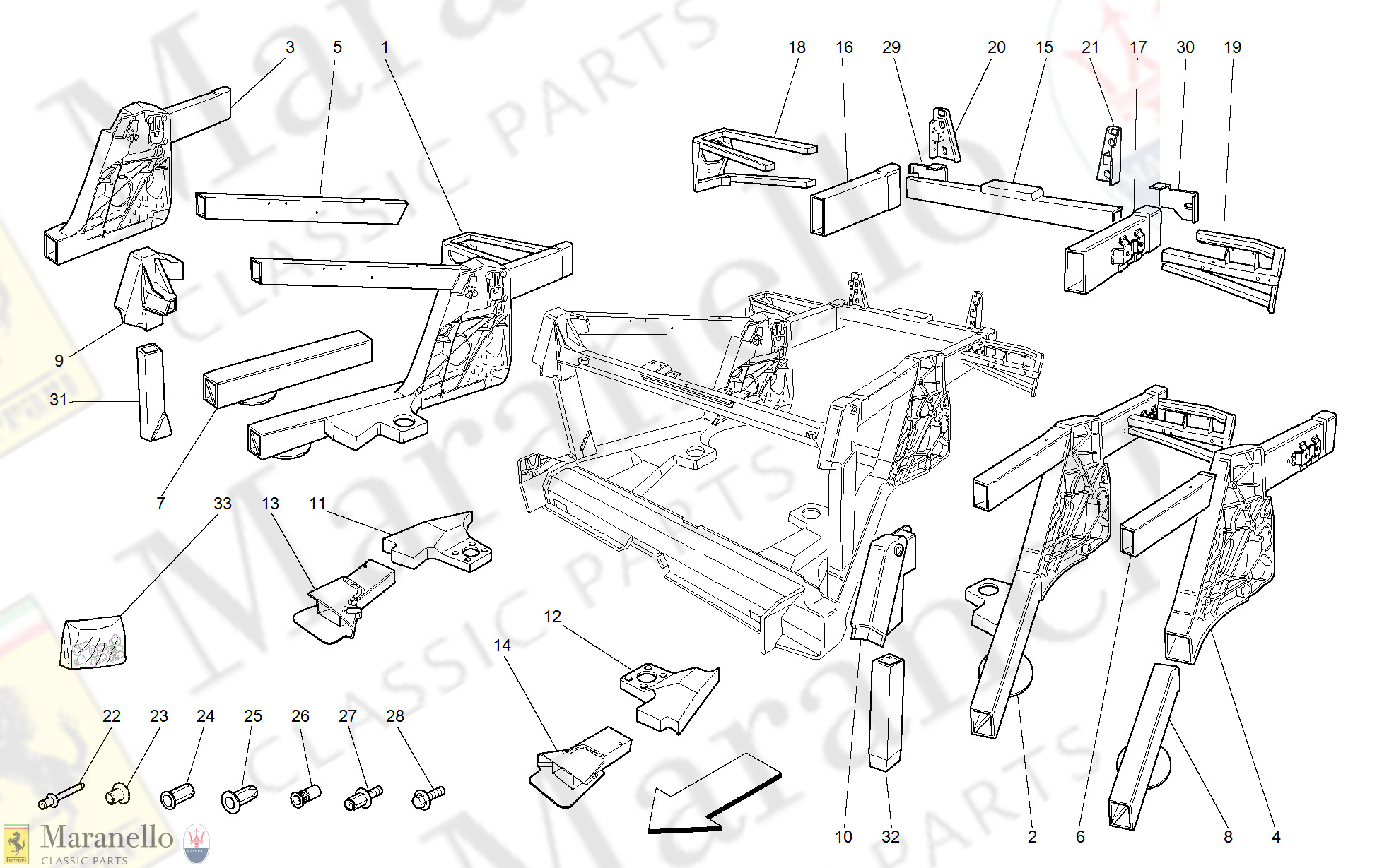 105 - Frame - Rear Elements Sub-Groups