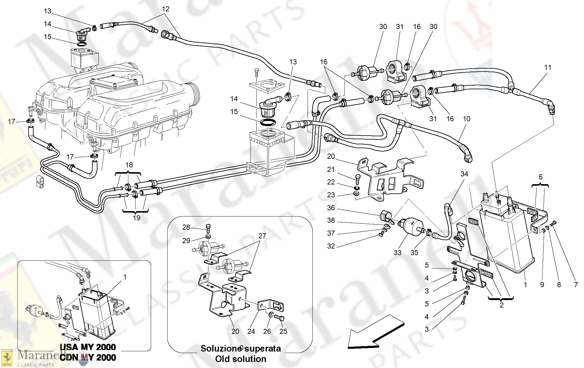 014 - Antievaporation Device -Valid For Usa My 2000,2001, 2002,2003,2004