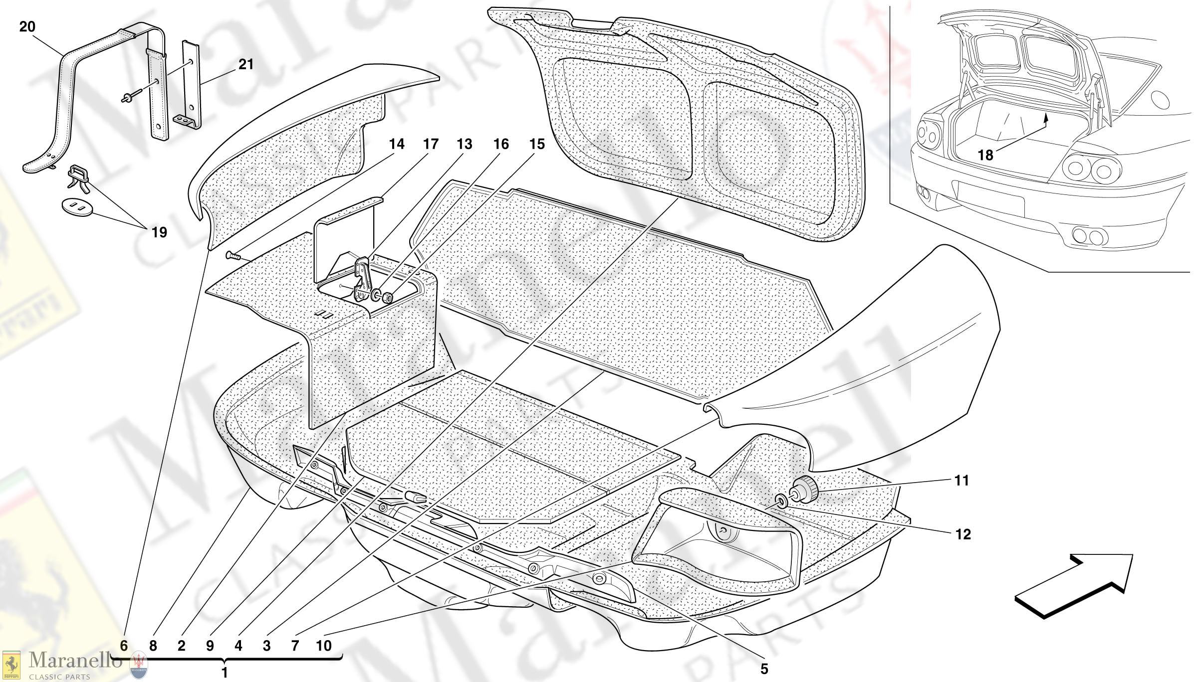 113 - Trunk Hood Upholstery